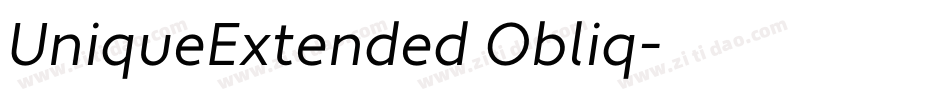 UniqueExtended Obliq字体转换